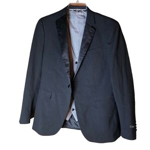 Classic Black Men's BlazerJF J. Ferrar Slim Fit Black 3-Piece Suit Tuxedo Set